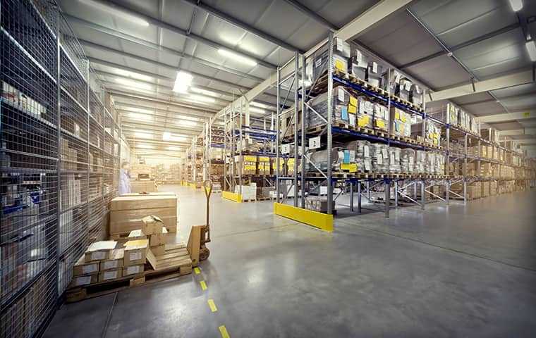 a large commercial warehouse